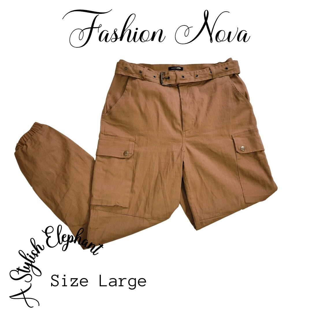 Orange cargo shop pants fashion nova