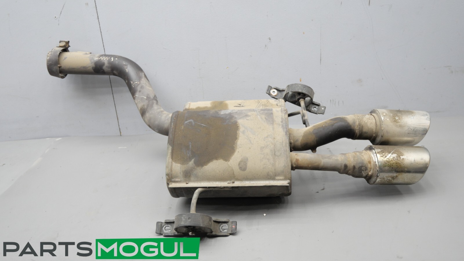 06 MASERATI QUATTROPORTE M139 REAR LEFT EXHAUST MUFFLER DUAL TIPS OEM