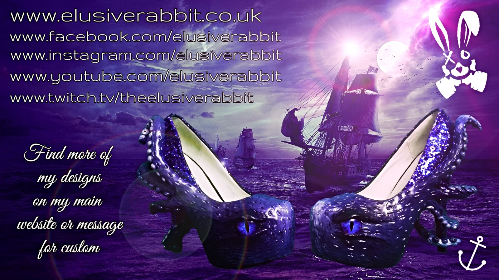 Gothic Royal Blue Bat Canvas Boots for Winter and Halloween