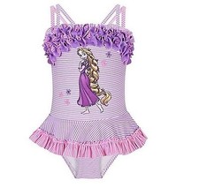 Disney Store Deluxe Rapunzel 1pc Swimsuit Tangled Ever After Swim suit 1 Piece