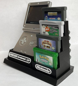 Game Boy Advance SP & 9 Game Cartridges Display- DISPLAY ONLY (Customize Colors)