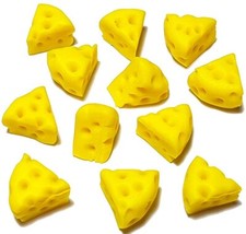 100 Dollhouse Miniature Cheese Slices  Doll Mini Savory Food Set Wholesale Lot