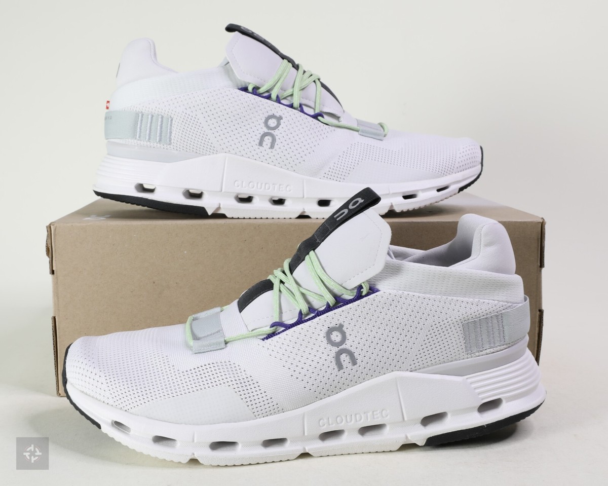 On Cloudnova White Mineral Green Athletic Shoes Men's Size 8