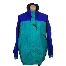 VTG 90S COLUMBIA Colorblock SKI COAT JACKET Sz XL Radial Sleeve Lightweight EUC