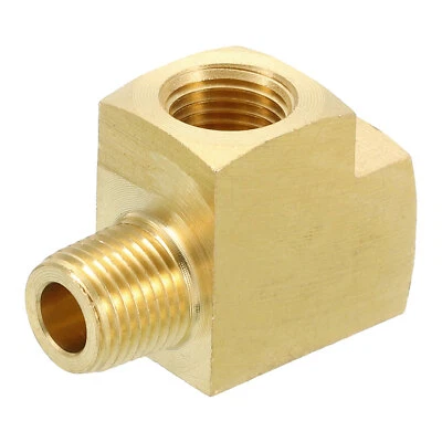 UXCELL Brass Tee Pipe Fitting, 1/8" NPT 3 Way T-Connector Fitting Coupler Adapter, 1pcs