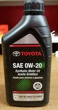 Genuine Toyota / Lexus 0w20 Motor Oil Qty 6 Quarts in a Case