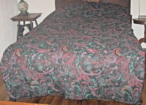 Twin Bed Extra Long Size Comforter Bedspread Burgundy Purple