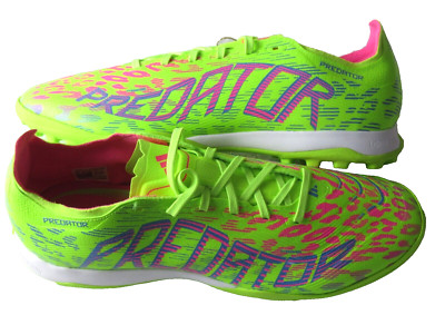 Adidas Men's Predator League Turf Soccer Football Neon Green Cleats Size 11.5