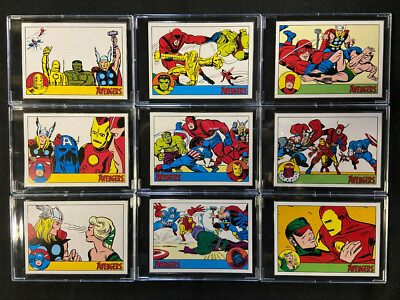RITTENHOUSE AVENGERS SILVER AGE BASE CARD SET 1-100 NM, EACH IN PROTECTIVE CASE