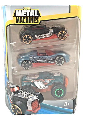Zuru Metal Machines Unisex Kids Zing & Nitro Rider & Bone Crusher Cars Set of 3