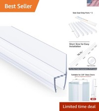 78.75 Inch Frameless Shower Door Side Seal Strip - Easy Install Waterproof Kit