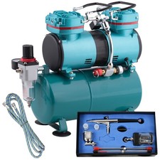AIRBRUSH KOMPRESSOR KOMPLETT SET PISTOLE SCHLAUCH AIRBRUSHKOMPRESSOR DRUCKTANK