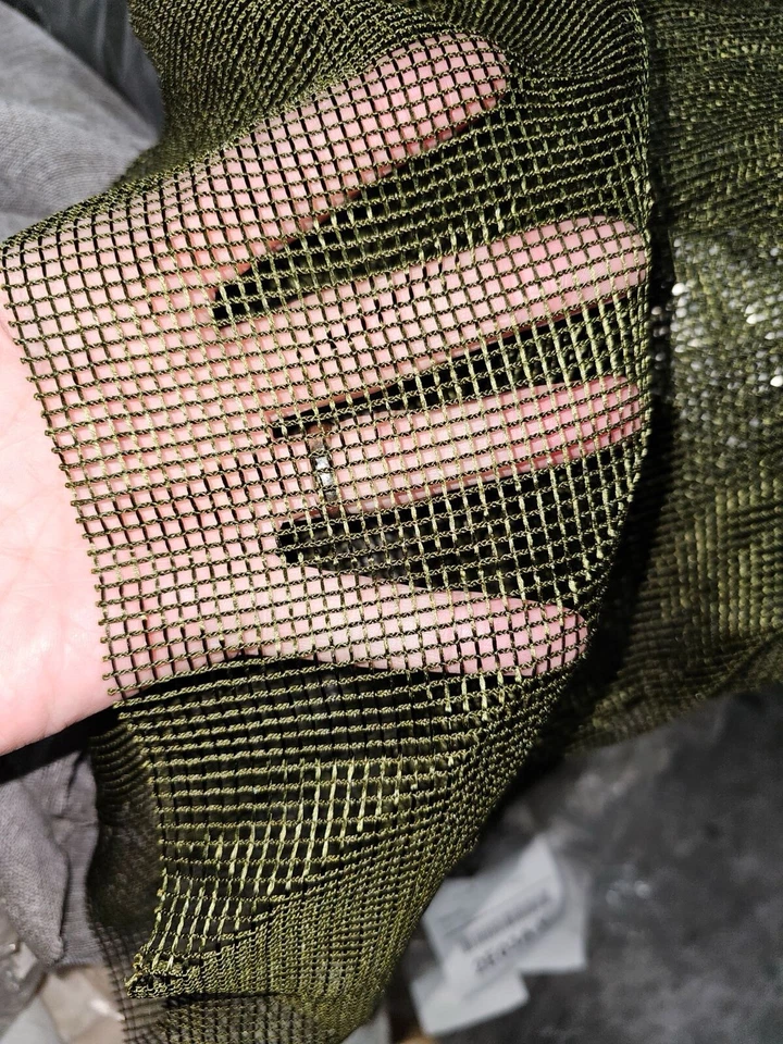 OD GREEN Fishnet Net Fabric Diamond Mesh Pattern Stretch 118" Full 50 Yard Roll - Image 3 of 4
