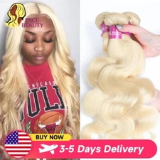  613 Blonde Hair Weave 1/3/4 Bundles Body Wave Remy Hair Bundle 8 To 30 inch