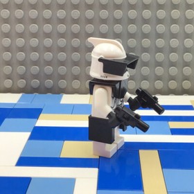 LEGO Star Wars Clone Trooper Minifigure Black Kama Visor Pauldron 8014 sw0223