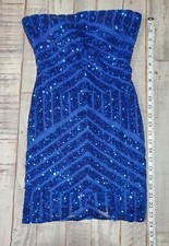 Alyce Paris Royal Blue Strapless Cocktail/Homecoming Dress SIZE 00