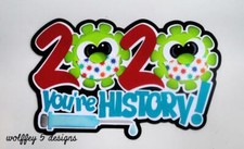 CRAFTECAFE 2020 VIRUS TITLE premade paper piecing scrapbook diecut piece page 3D