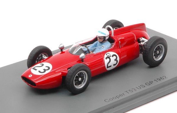 Spark 1/43 F1 Cooper T53 Tim Mayer 1962 23 Usa Gp Diecast Static Model-image