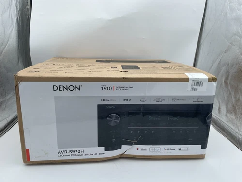 Denon Audio Excellence AVR-S970H 8K Ultra HD 7.2 Channel Channel AV Receiver NEW
