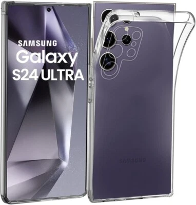 CRACKSIN Hülle für Samsung Galaxy S24 Ultra Handy Schutz Case Cover Klar Silikon Hülle