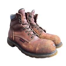Red Wing 2406 Mens 11 Work Boots Steel Toe Leather Brown Made in USA EH Rated