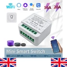 16A MINI Wifi Smart Switch Timer Wireless Switches Alexa Google Home