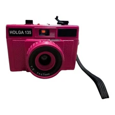 Holga 135 Vintage Film Camera 35mm Hot Pink Point & Shoot Photography Untested