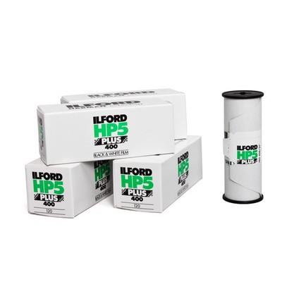 5x Ilford HP5 Plus 400 120 Rollfilm S/W B/W Schwarzweißfilm HP 5 Film