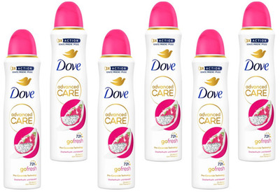 6x Dove Deodorant Spray Advanced Care go fresh Drachenfrucht & Kokosduft,150ml