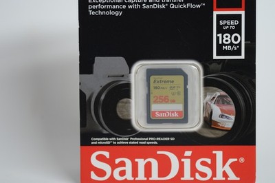 SanDisk Extreme SDXC UHS-I Speicherkarte 256 GB (V30, 180 MB/s QuickFlow