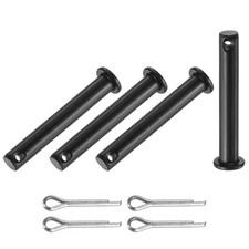 4-Pack M6x40mm Single Hole Clevis Pins, A3 Carbon Steel Flat Head Clevis Pins
