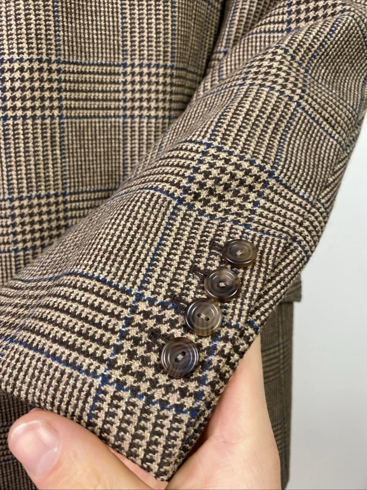 Cad & The Dandy (50R) Savile Row 2022 BESPOKE POW Tweed Handmade Sport Jacket - Image 3 of 4