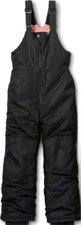 All In Motion Girls Snow Bib Pants Black Pink S 6/6X Insulated Water Resistant