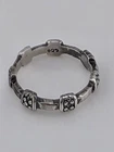 Vintage Sterling Silver 925 Ring with Unique Design  Accents Size 9