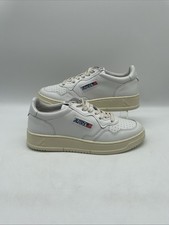 Men’s Autry Medalist Leather Sneakers Casual Shoes White UK 7 EU 41 New