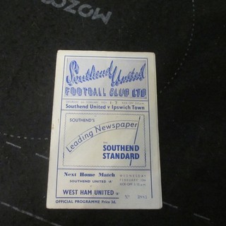 Southend v Ipswich Div 3 South 1953/4