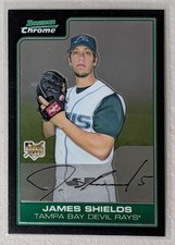2006 Bowman Draft Chrome James Shields Rookie Tampa Bay Devil Rays #BDP54