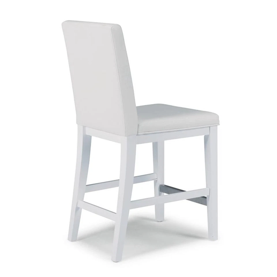 Homestyles Linear Wood Counter Stool in White - Image 4 of 4