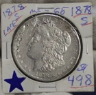 1878 S  US Morgan Silver Dollar $1 AU Details (Cleaned)