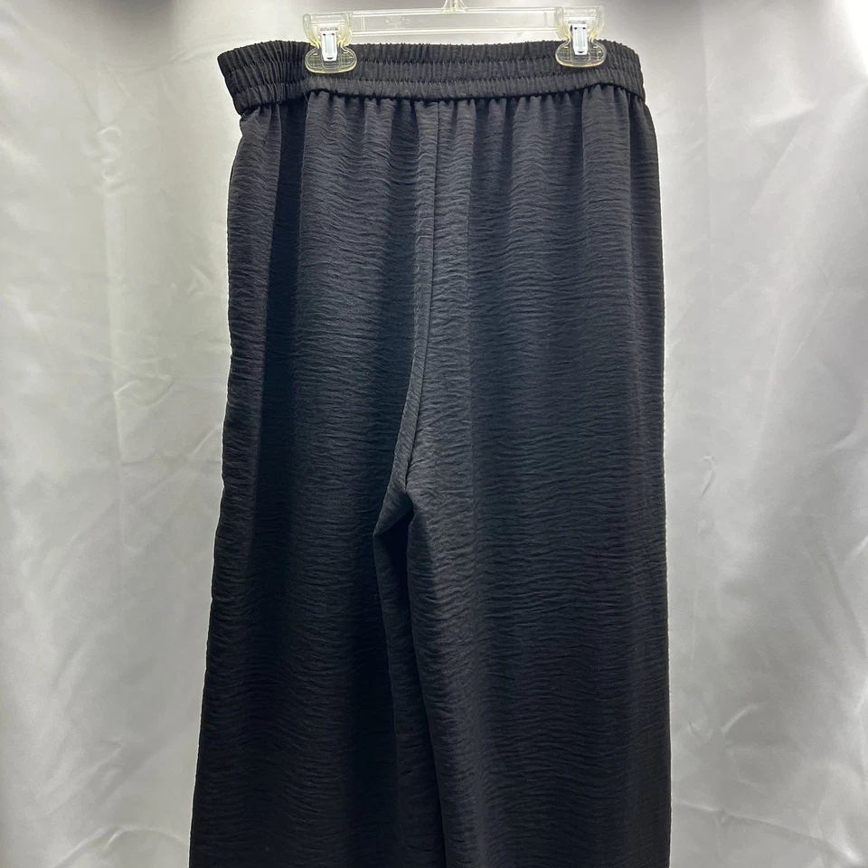 Pantalones de vestir Michael Michael Kors negros de pierna ancha talla M ligeros fluidos Foto 2 de 4