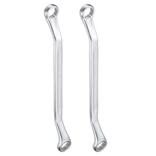 2pcs 45-Degree Offset Box End Wrench 16mm x 17mm Metric Double Box End Wrench