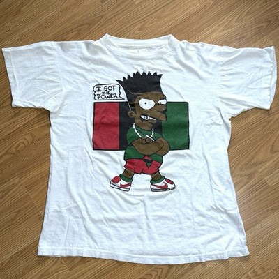 Vintage Black Bart Simpson I Got The Power Public Enemy Bootleg Size XL T Shirt 
