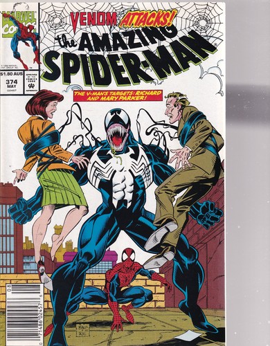 AMAZING SPIDERMAN 374 - NM- VENOM - AUSTRALIAN PRICE VARIANT - MARVEL COMICS