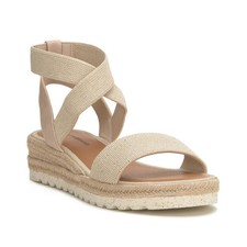 Women's Thimba Espadrille Wedge Sandals Smoke Grey Linen