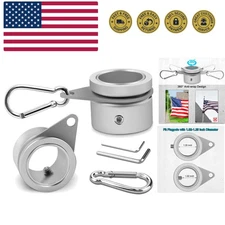 1.25" Flag Pole Rings, Aluminum Alloy Flagpole Rings 360° Rotating Anti Wrap ...