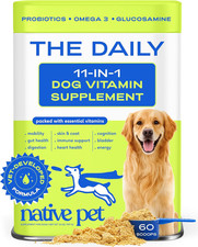 the Daily Dog Vitamins Supplements - 11-In-1 Multivitamin Powder for Dogs - Su