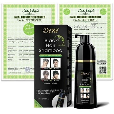 Black Hair Dye Shampoo Dexe 400ml, 2 in 1, 5 minutes minimum, New, FREE SHIPPING
