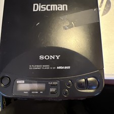 VTG Sony Discman D-121 CD Compact Player 1993 MegaBass Missing Battery Cover