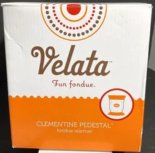 Velata Fun Fondue Clementine Pedestal Fondue Warmer - opened box - excel cond