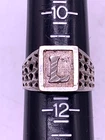 Vintage Sterling Silver Signet Initial Ring Men's Ring Engraved "L" size 11